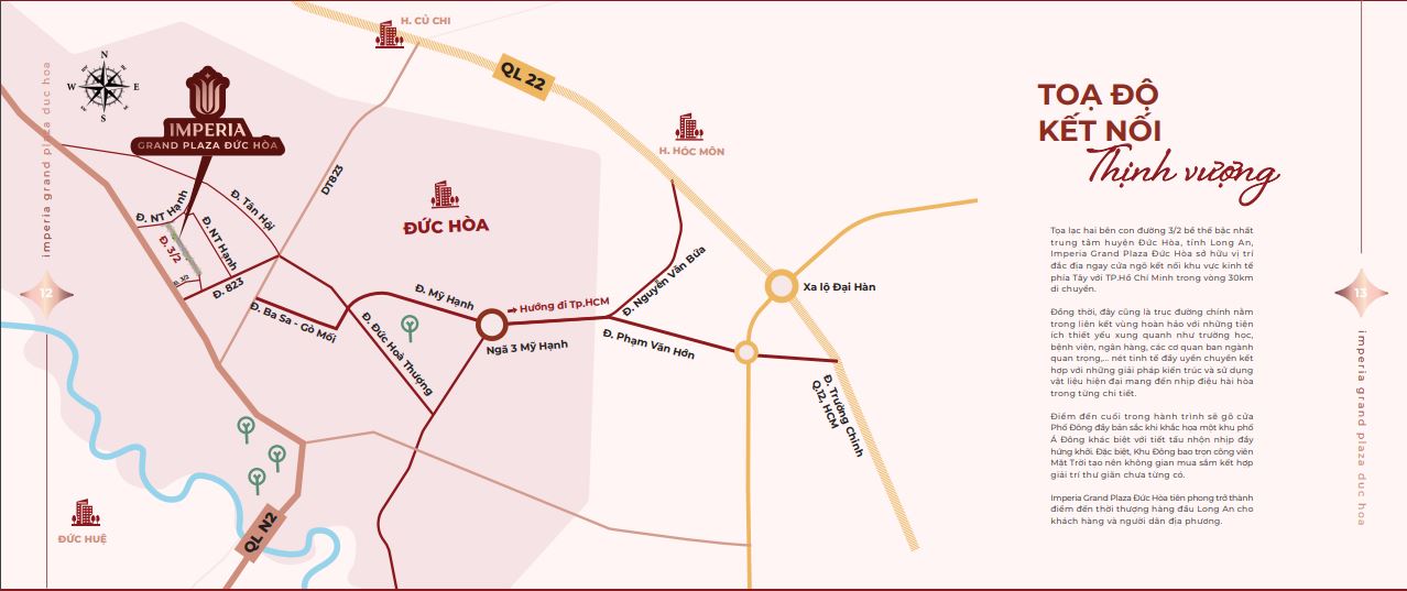 Vị trí dự án nhà phố imperia grand plaza long an